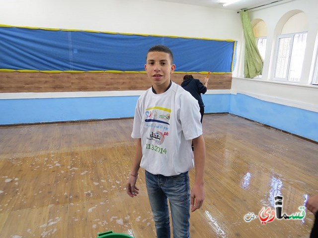   يوم الأعمال الخيرية في المدرسة الثانوية الشاملة كفر قاسم